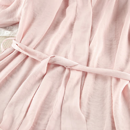 Completo kimono color rosa cipria - image 6