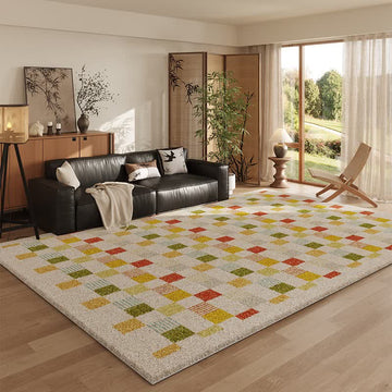 Tappeto a scacchi con blocchi di colore Dopamina - 200cm×300cm - image 0