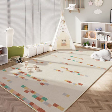 Tappeto per bambini con motivi geometrici pastello - 200cm×350cm - image 0