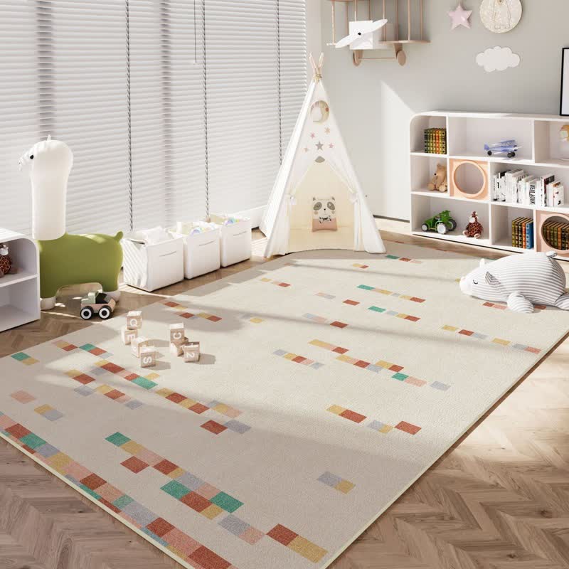 Tappeto per bambini con motivi geometrici pastello - 200cm×350cm - image 0