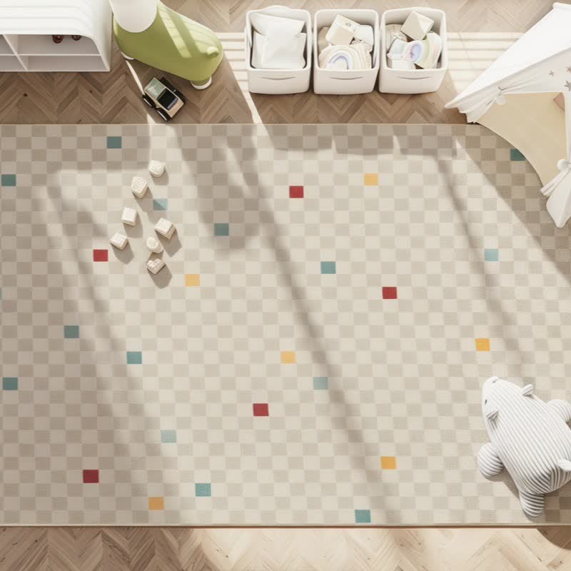 Tappeto per bambini a quadri neutri - image 2