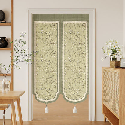 Tenda per porta con motivo floreale orientale e uccelli - 100cm*140cm - image 0