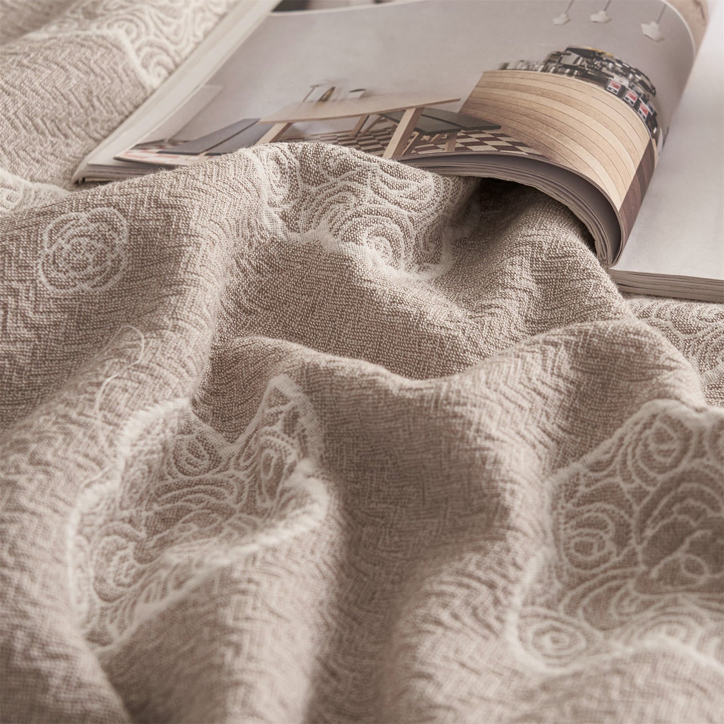 Trapunta a 3 strati in garza jacquard Ruyi Cloud orientale - image 3