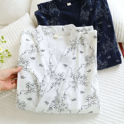 Kimono unisex in cotone con stampa floreale da casa - image 1