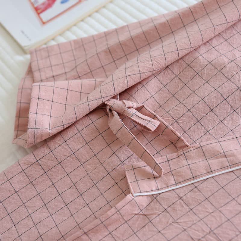 Pigiama kimono coordinato in cotone a righe per coppia - image 13