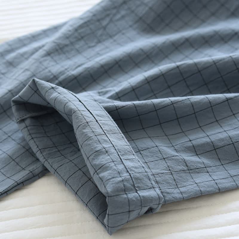 Pigiama kimono coordinato in cotone a righe per coppia - image 6