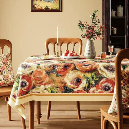 Pittura ad olio impressionista, tovaglia floreale - Multicolore - Piazza - 140cm × 140cm - image 0