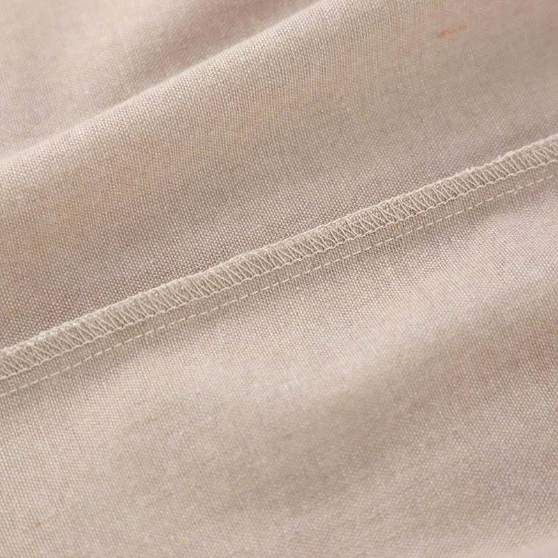 Camicia da notte casual in cotone e lino con laccetti - image 10
