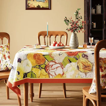 Tovaglia floreale impermeabile con stampa a olio - Multicolore - Piazza - 140cm × 140cm - image 0