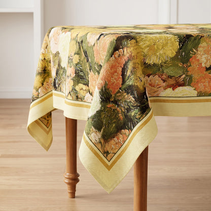 Elegante tovaglia con stampa floreale effetto dipinto. - image 3