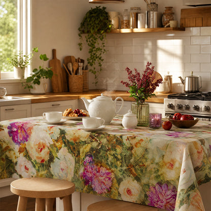 Tovaglia con rose in stile impressionista delicato - image 3