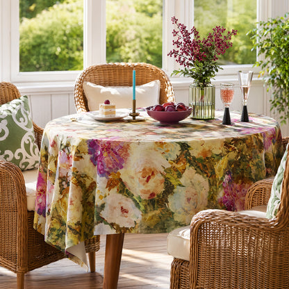 Tovaglia con rose in stile impressionista delicato - image 1