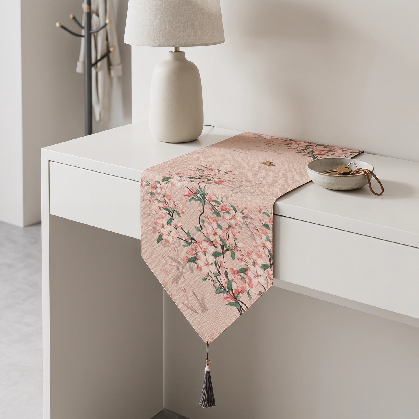 Tovaglia decorativa con motivo a fiori di melo ornamentale - image 2