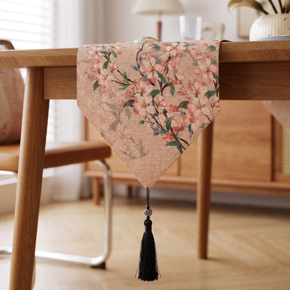 Tovaglia decorativa con motivo a fiori di melo ornamentale - image 3