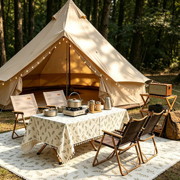 Tovaglia da picnic minimalista con motivo a foglie - 140cm x 300cm - image 0
