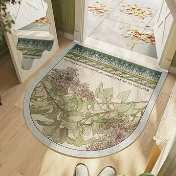 Tappeto multiuso con motivo floreale lilla - 120cm × 140cm - image 0