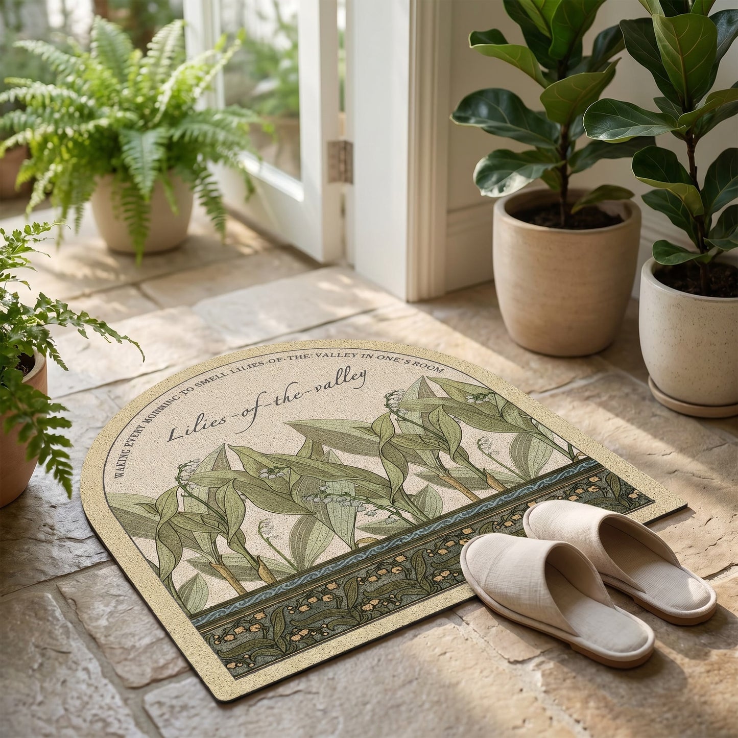 Tappeto vintage con motivo mughetto - 120cm × 140cm - image 0
