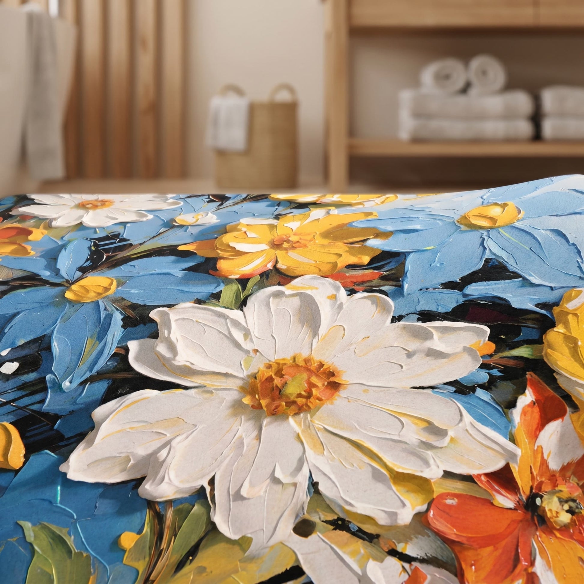 Tappeto da bagno floreale in stile impressionista dai colori vivaci - image 3
