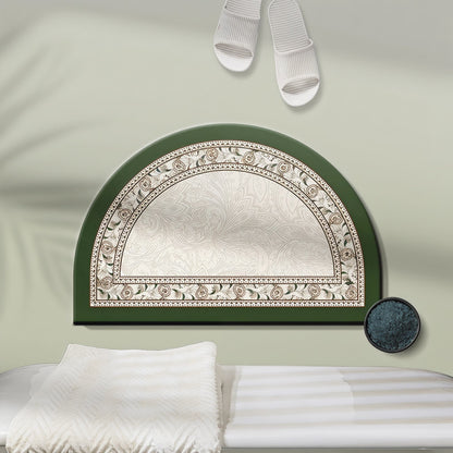 Tappeto da bagno floreale vintage con bordo a mezzaluna - 60cm x 90cm - image 0
