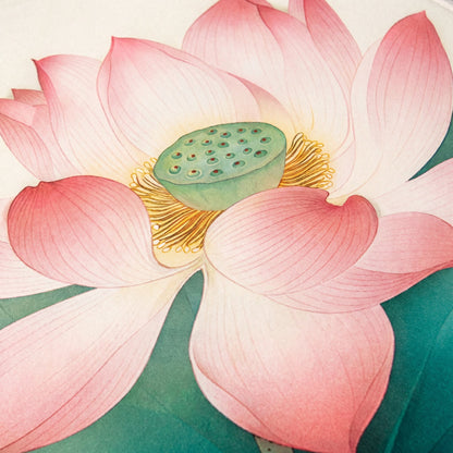 Tappeto da bagno con motivo floreale di loto orientale - image 4