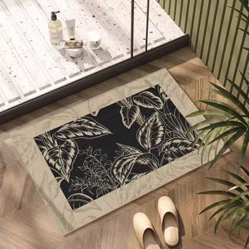 Tappeto da bagno vintage con foglie tropicali - 31" × 120cm - image 0
