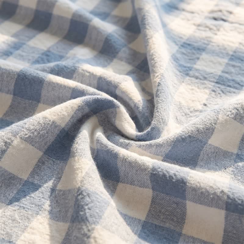 Trapunta classica a quadri in garza di cotone - image 4