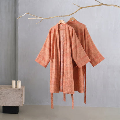 Kimono in cotone con stampa geometrica etnica - image 2