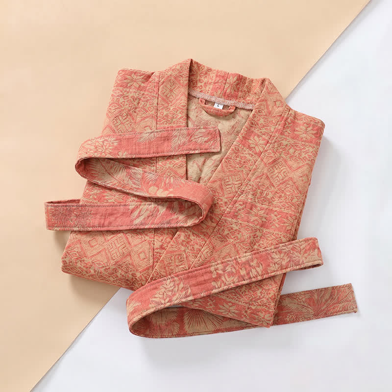 Kimono in cotone con stampa geometrica etnica - image 8