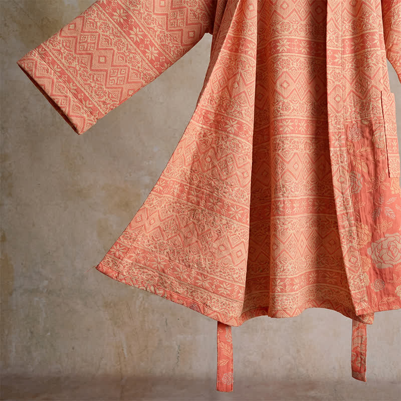 Kimono in cotone con stampa geometrica etnica - image 4