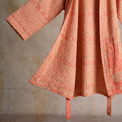 Kimono in cotone con stampa geometrica etnica - image 4