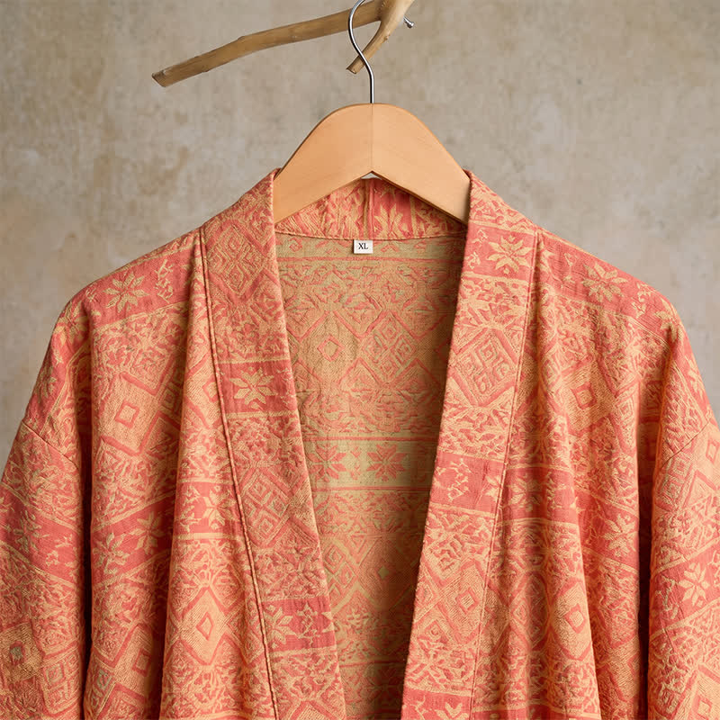 Kimono in cotone con stampa geometrica etnica - image 5