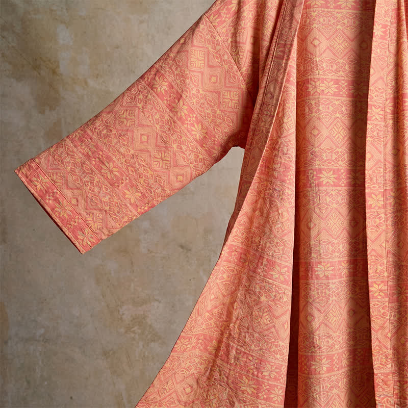 Kimono in cotone con stampa geometrica etnica - image 3