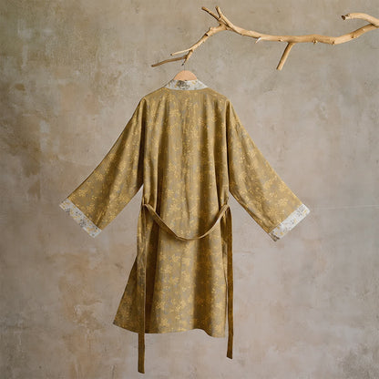 Kimono reversibile in cotone con stampa floreale - image 2