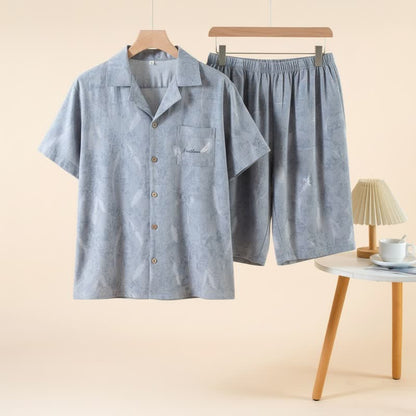Set pigiama unisex in puro cotone con piume - Grigio - 4XL - image 0