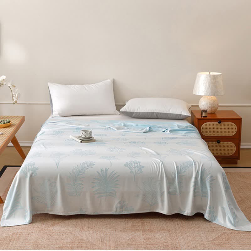 Trapunta in fibra di bambù con motivo botanico multicolore - Blu - Matrimoniale - image 9