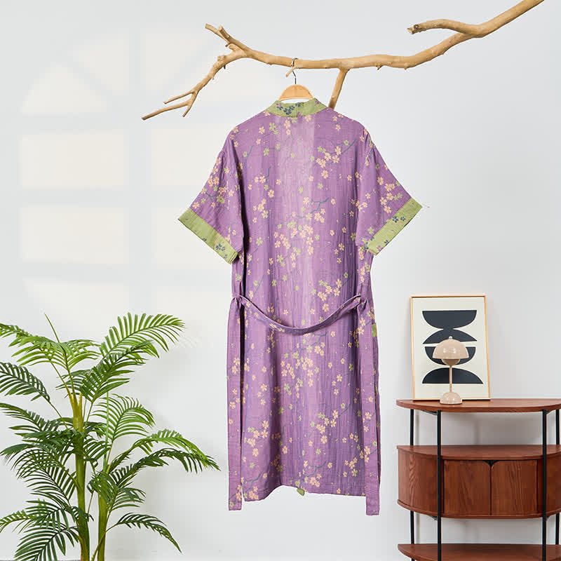 Accappatoio in mussola a maniche corte stile kimono - image 1