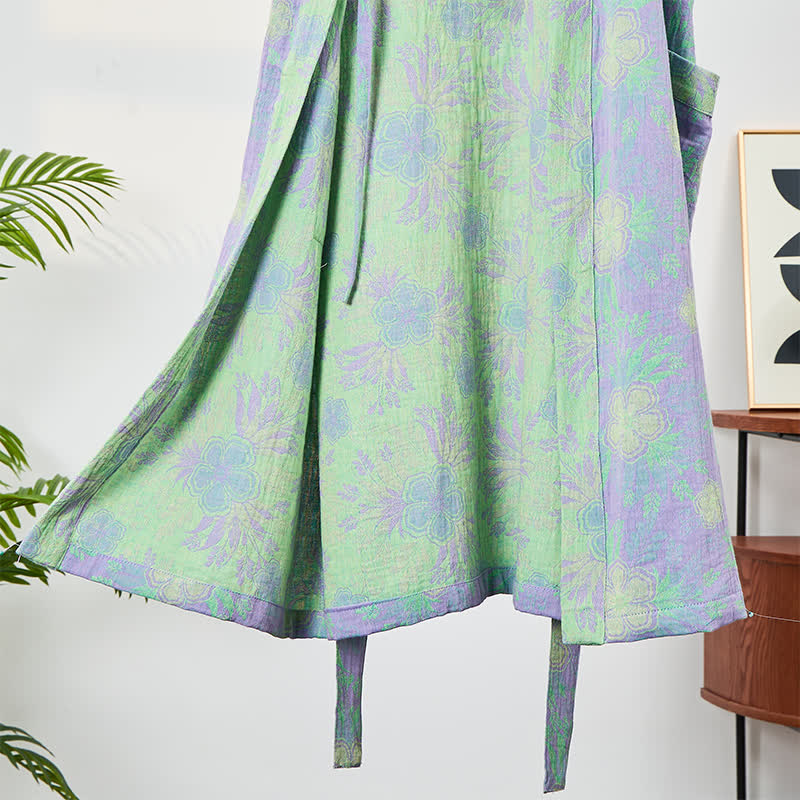 Kimono accappatoio Refresh in doppia garza con stampa floreale. - image 2
