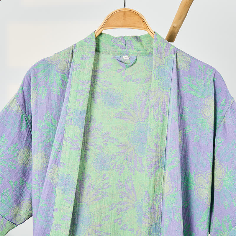 Kimono accappatoio Refresh in doppia garza con stampa floreale. - image 4