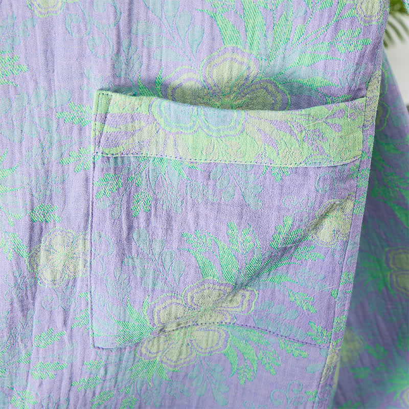 Kimono accappatoio Refresh in doppia garza con stampa floreale. - image 6