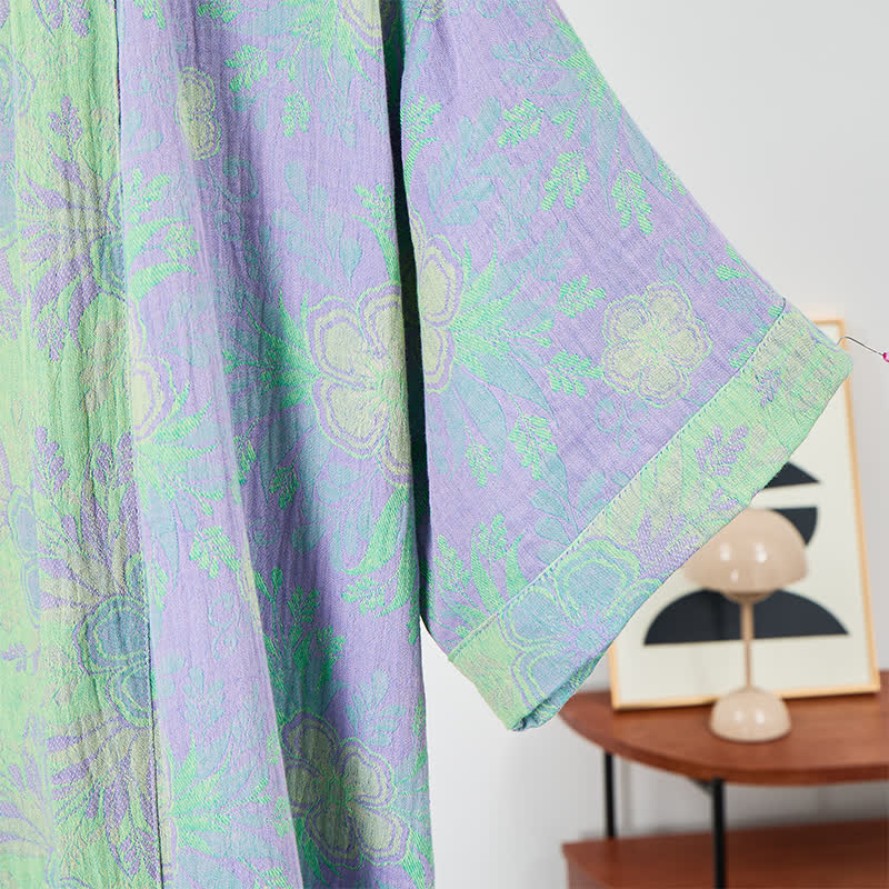 Kimono accappatoio Refresh in doppia garza con stampa floreale. - image 5