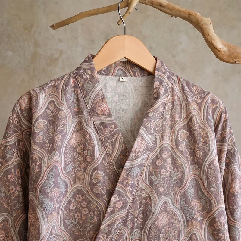 Kimono in garza di cotone stile boho vintage - image 4