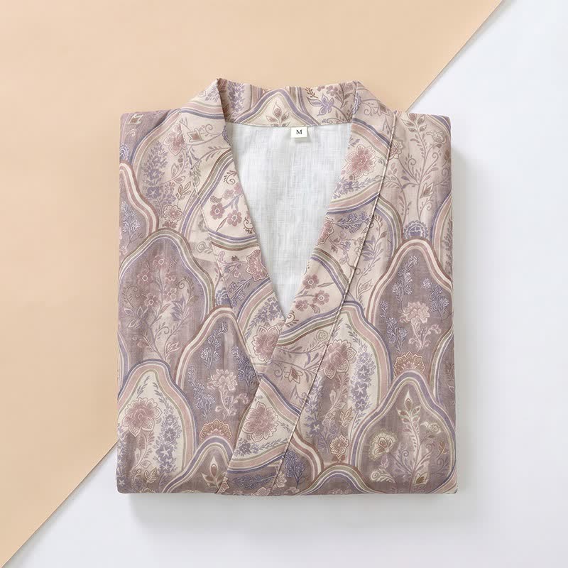 Kimono in garza di cotone stile boho vintage - image 2