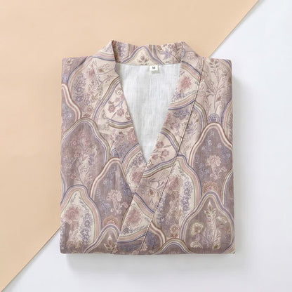 Kimono in garza di cotone stile boho vintage - image 2