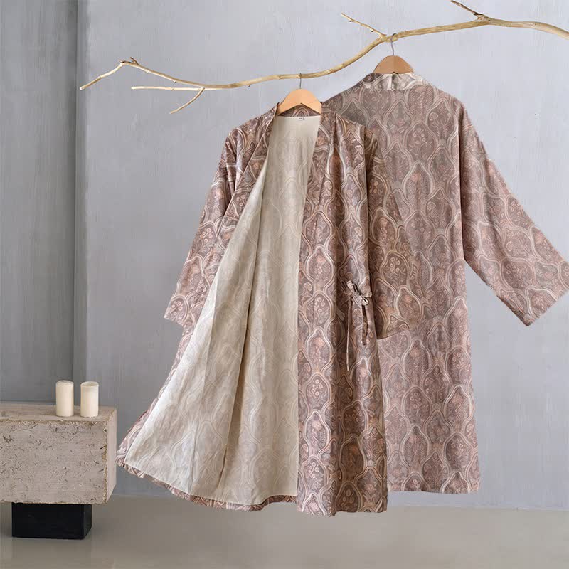 Kimono in garza di cotone stile boho vintage - image 1