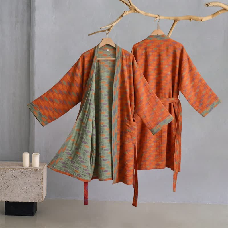 Kimono accappatoio in garza di cotone a forma di pesce - image 1