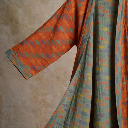 Kimono accappatoio in garza di cotone a forma di pesce - image 5
