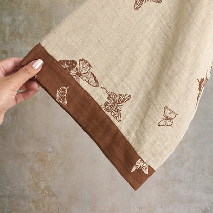 Elegante kimono in cotone con motivo a farfalla - image 12