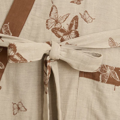 Elegante kimono in cotone con motivo a farfalla - image 14