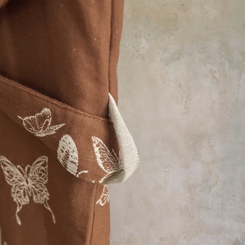 Elegante kimono in cotone con motivo a farfalla - image 6