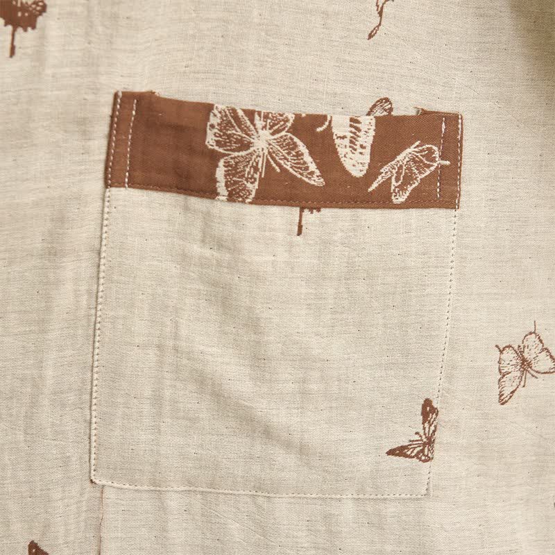 Elegante kimono in cotone con motivo a farfalla - image 13